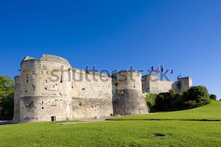 Burg Normandie Frankreich Gebäude Reise Architektur Stock foto © phbcz