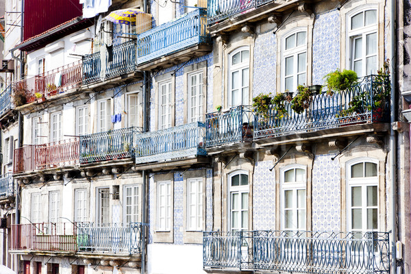 Kwartaal Portugal gebouw architectuur stad balkon Stockfoto © phbcz