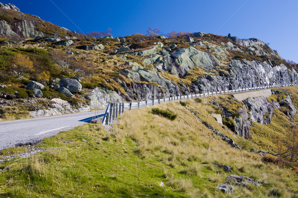 mountain range near Urdvassheii Peak, Norway Stock photo © phbcz