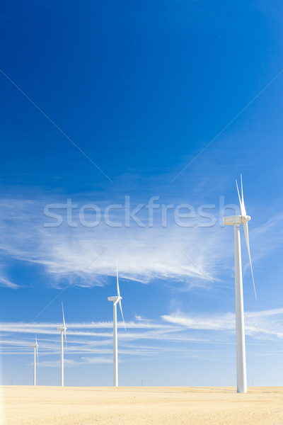 wind turbines, Castile and Leon, Spain Stock photo © phbcz