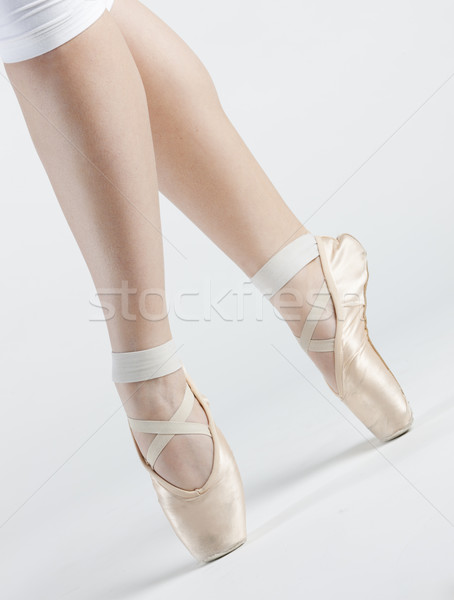 Részlet balett táncosok láb nők tánc Stock fotó © phbcz