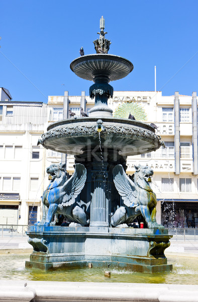 Lion's Fountain, Praca de Gomes, Porto, Douro Province, Portugal Stock photo © phbcz
