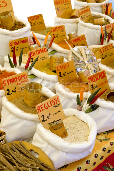Stock photo: spices, street market