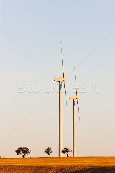 wind turbines, Castile and Leon, Spain Stock photo © phbcz