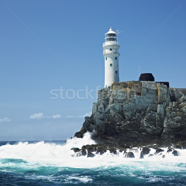 Stockfoto: Vuurtoren · rock · kurk · Ierland · gebouw · licht