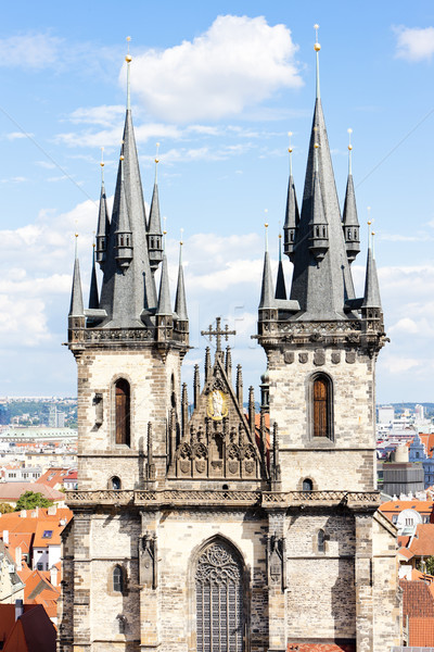 Foto stock: Igreja · cidade · velha · praça · Praga · República · Checa · casa