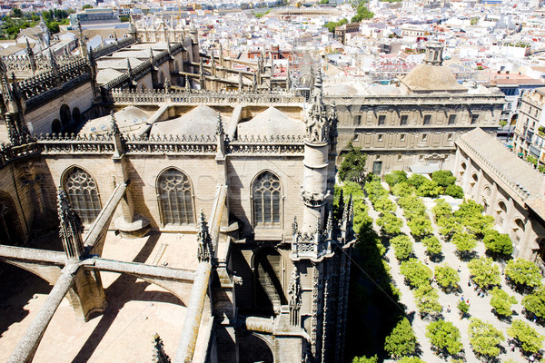 Cathedral of Seville view from La Giralda, Andalusia, Spain Stock photo © phbcz