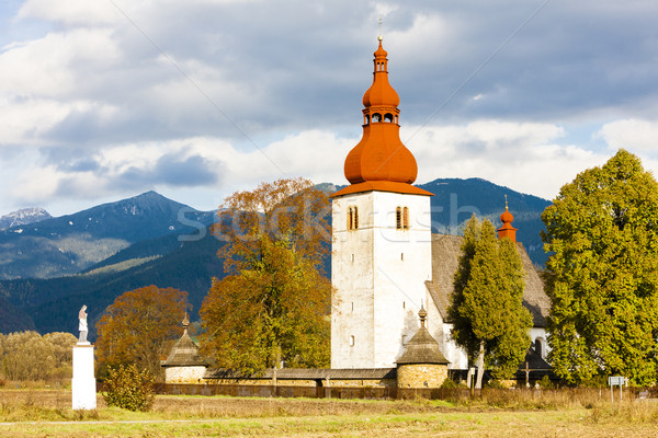 Stock fotó: Templom · Szlovákia · fal · építészet · Európa · kint