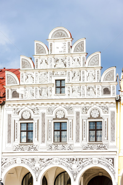 renaissance house in Telc, Czech Republic Stock photo © phbcz