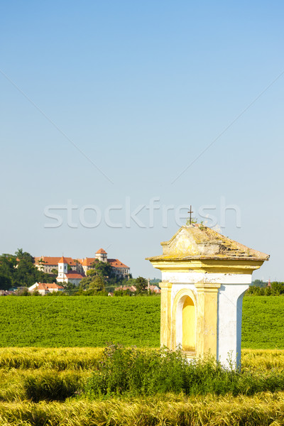 God's torture with field and Jaroslavice Castle, Czech Republic Stock photo © phbcz