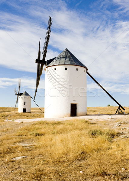 Espanha viajar moinho de vento moinho ao ar livre fora Foto stock © phbcz