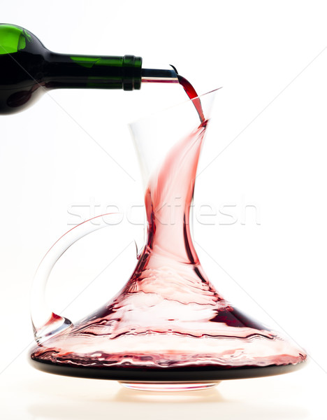 carafe with red wine Stock photo © phbcz