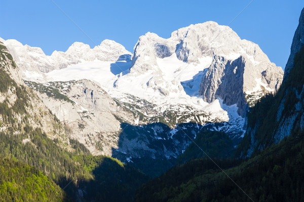 view at Dachstein from Vorder-Gosausee lake, Upper Austria-Styri Stock photo © phbcz