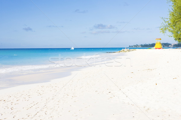 Foto stock: Cabine · praia · empresa · Barbados · caribbean · mar