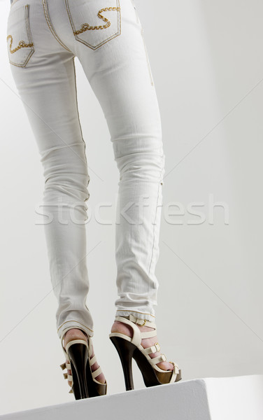 Pormenor mulher pernas sapato Foto stock © phbcz