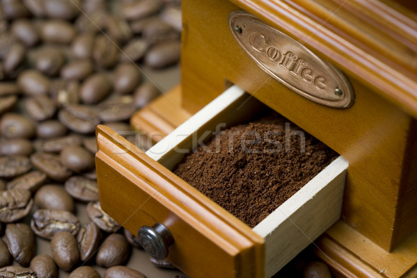 detail of coffee mill Stock photo © phbcz