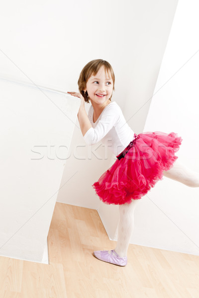 Foto stock: Menina · dançarina · dançar · criança · criança · juventude