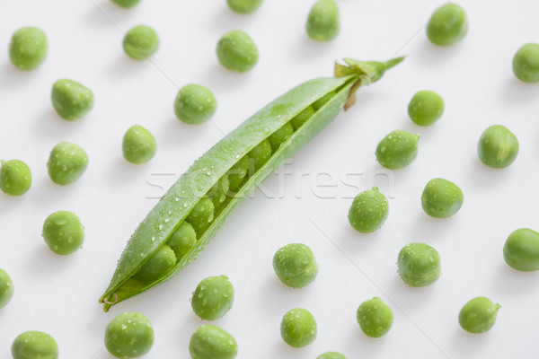 pea pod with peas Stock photo © phbcz