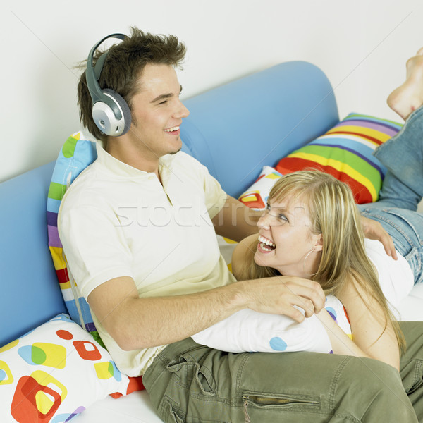 couple listening to music Stock photo © phbcz