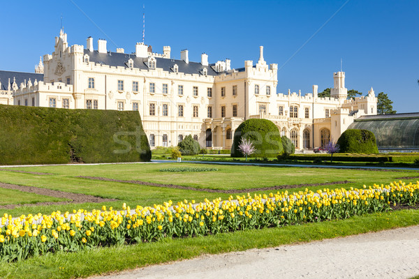 Stock photo: Lednice Palace with garden, Czech Republic