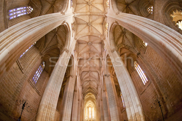 interior of Santa Maria da Vitoria Monastery, Batalha, Estremadu Stock photo © phbcz