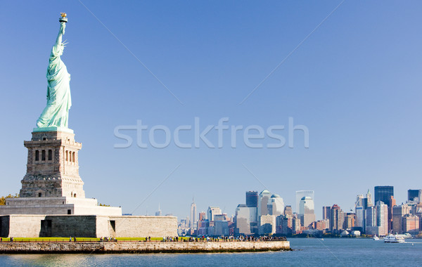 Statuie libertate Manhattan New York City SUA călători Imagine de stoc © phbcz
