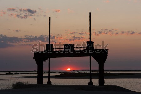 sunset in Camargue, Provence, France Stock photo © phbcz