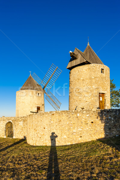 windmills in Regusse, Provence, France Stock photo © phbcz
