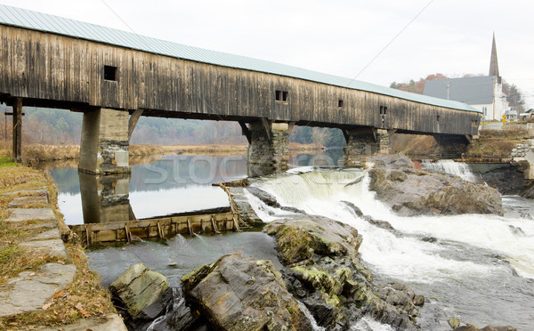 Bath Bridge (1832), New Hampshire, USA Stock photo © phbcz