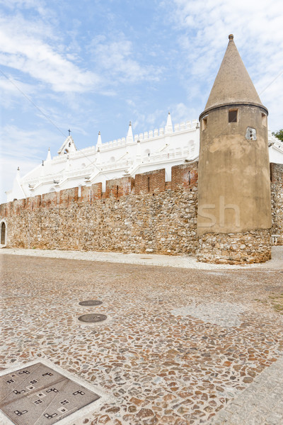 Zamek Portugalia budynku architektury historii wieża Zdjęcia stock © phbcz