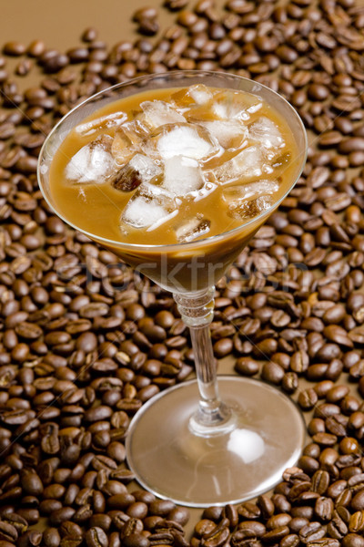 glass of ice coffee Stock photo © phbcz