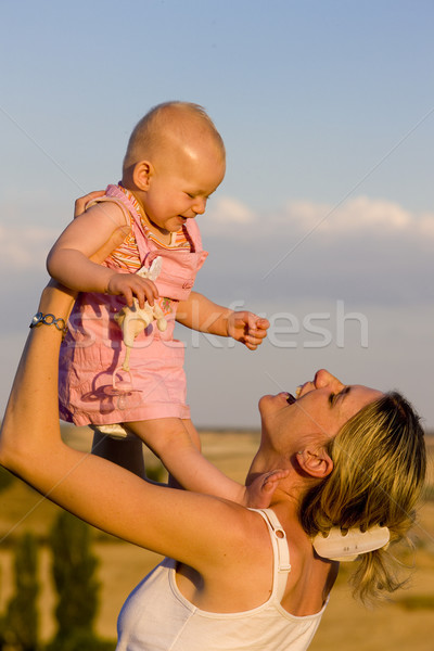 Retrato mãe menina mulher família amor Foto stock © phbcz