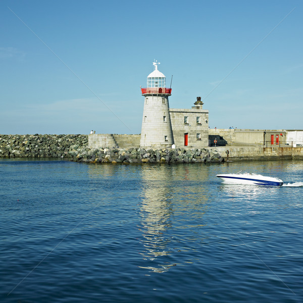 Leuchtturm Dublin Irland Gebäude Sicherheit Boote Stock foto © phbcz