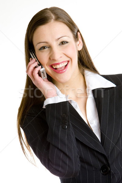 telephoning businesswoman Stock photo © phbcz
