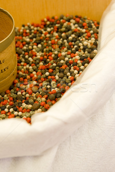 pepper, street market in Castellane, Provence, France Stock photo © phbcz