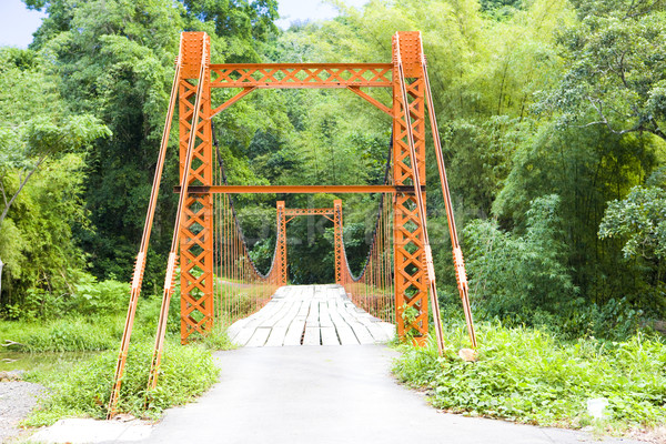 Pont suspendu pont bâtiments architecture tropicales extérieur [[stock_photo]] © phbcz