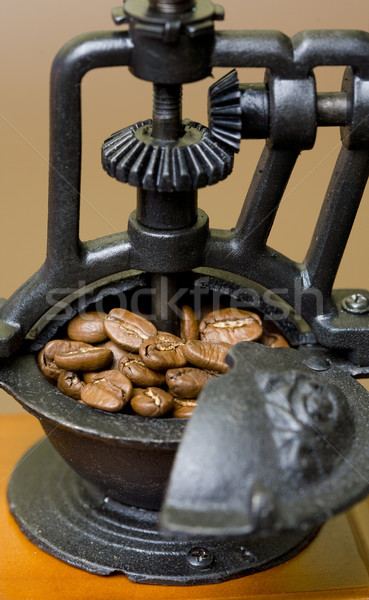 Részlet kávé malom étel ital belső Stock fotó © phbcz
