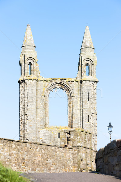 ruins of St. Rule's church and cathedral, St Andrews, Fife, Scot Stock photo © phbcz
