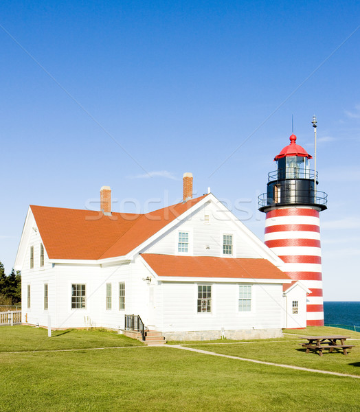 Batı kafa deniz feneri Maine ABD Bina Stok fotoğraf © phbcz