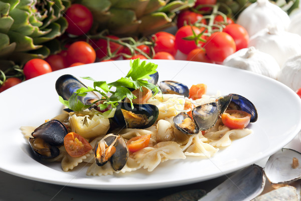 Foto d'archivio: Pasta · pomodorini · verdura · vegetali · pasto · piatto