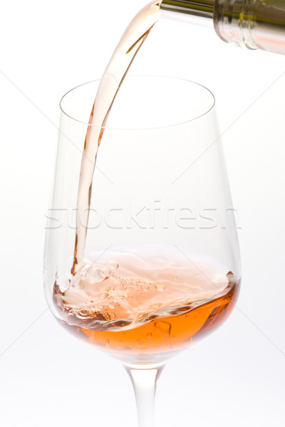 wineglass with ros Stock photo © phbcz