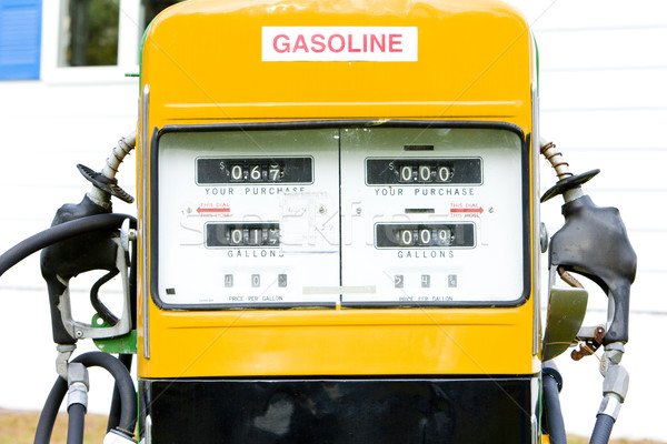 Stock photo: detail of old petrol pump, New Hampshire, USA