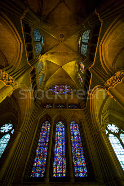 interior of Cathedral Notre Dame, Reims, Champagne, France Stock photo © phbcz