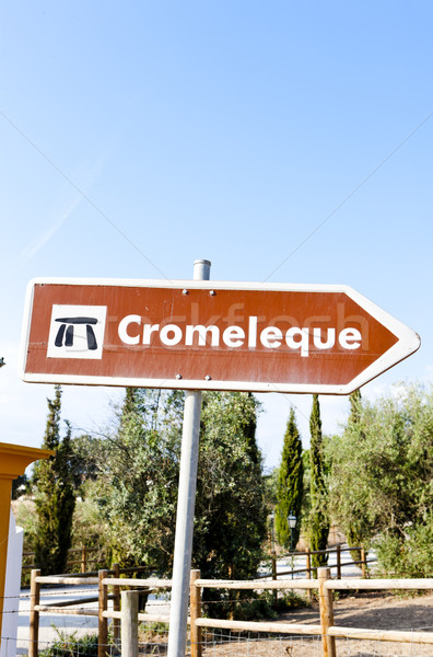 Stock photo: Cromlech of Almendres near Evora, Alentejo, Portugal