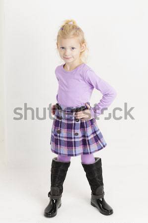 little girl skirt sitting