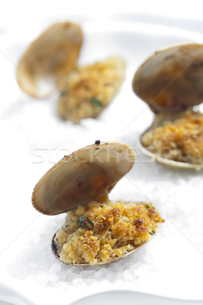 Gebacken Shell Essen gesunden Meeresfrüchte Ernährung Stock foto © phbcz