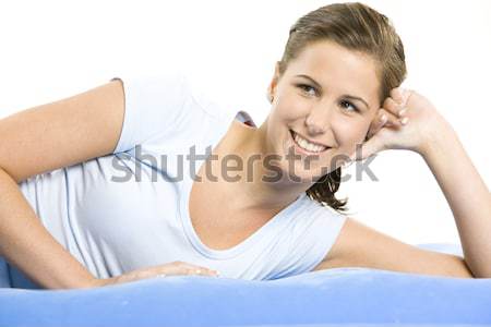 Foto stock: Retrato · mulher · jovem · sozinho