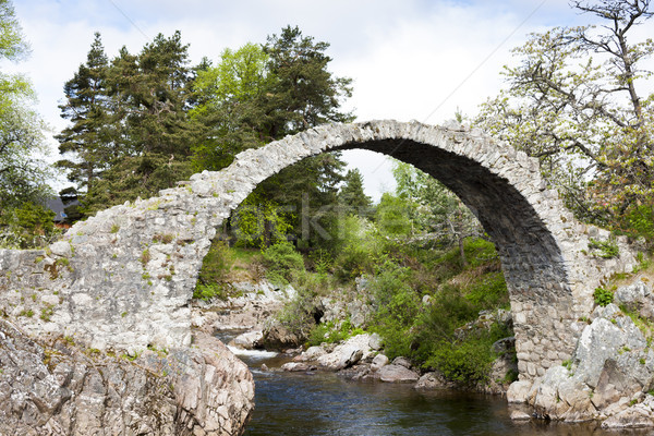 Eski köprü dağlık İskoçya seyahat mimari Stok fotoğraf © phbcz