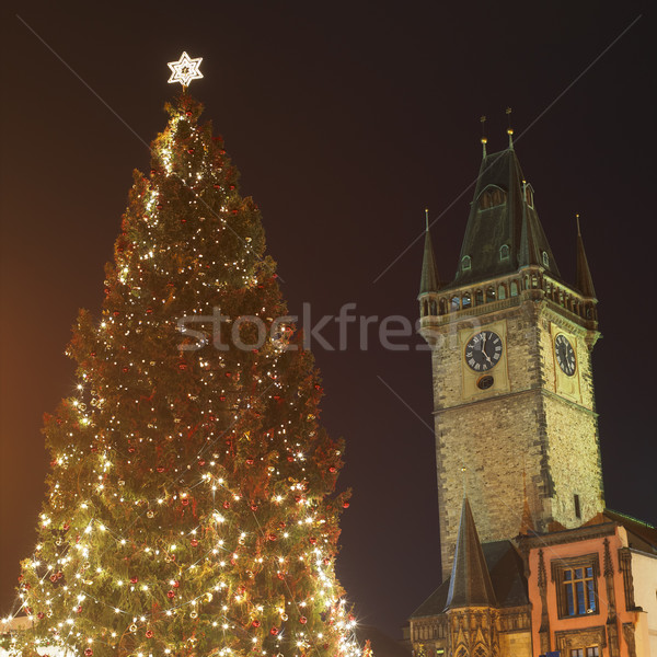 Stock photo: Old Town Square at Christmas time, Prague, Czech Republic