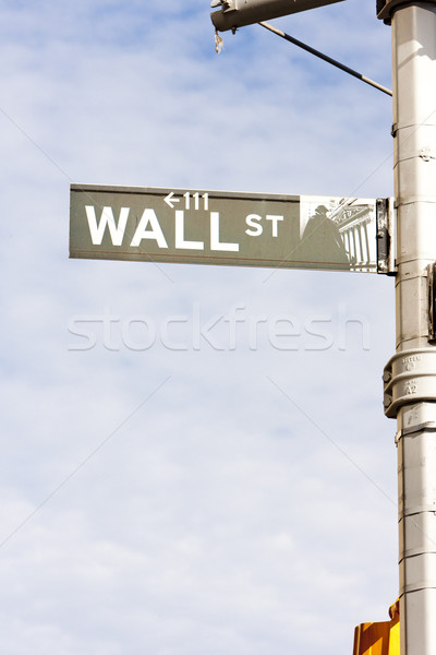 Wall Street imzalamak New York ABD şehir sokak Stok fotoğraf © phbcz